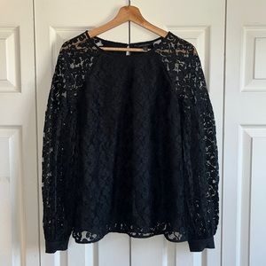 Lace long sleeve Banana Republic blouse size M